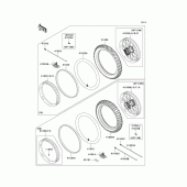 Схема узла: Шины(1/2) для Kawasaki KLX450 KLX450R