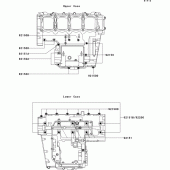 Схема вузла: Болти картера двигуна для Kawasaki ZX900 Ninja ZX-9R