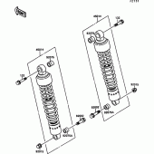 Схема узла: Подвеска/амортизатор для Kawasaki EN500 Vulcan 500