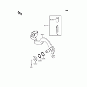 Схема вузла: Лапка гальма для Kawasaki KL250 KL250 Super Sherpa
