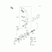 Схема вузла: Kickstarter mechanism для Kawasaki EJ650 W650