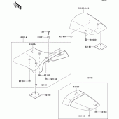 Схема вузла: Сидіння для Kawasaki ZX1200 Ninja ZX-12R