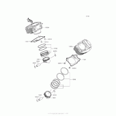 Схема вузла: Циліндр & Поршень для Kawasaki VN900 Vulcan 900 Custom