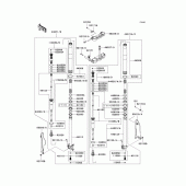 Схема вузла: Передня вилка(1/2) для Kawasaki KLX450 KLX450R