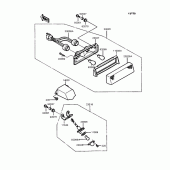 Схема узла: Задний фонарь (Стоп-сигнал) для Kawasaki ZX900 GPZ900R