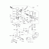 Схема вузла: Передній гальмівний циліндр для Kawasaki ZX636 Ninja ZX-6R
