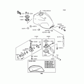 Схема вузла: Паливний бак для Kawasaki ZR1100 ZRX1100-II