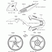 Схема узла: Decals(green)(edf) для Kawasaki ZR1000 Z1000 ABS