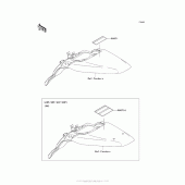 Схема вузла: Інформаційні наклейки для Kawasaki KLX140 KLX140