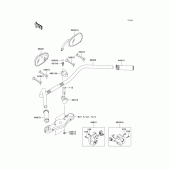 Схема вузла: Кермо & Пульт управління рульовим для Kawasaki VN1600 Vulcan 1600 Classic