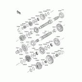 Схема вузла: Трансмісія для Kawasaki ZR1000 Z1000