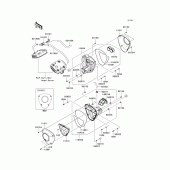 Схема узла: Воздушный фильтр для Kawasaki VN1700 VN1700 Classic