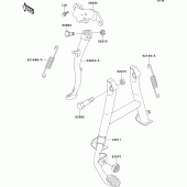 Схема узла: Подставка для Kawasaki EX500 GPZ500S
