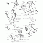 Схема вузла: Нижній обтічник для Kawasaki KLZ1000 Versys 1000 LT