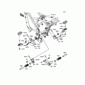 Схема вузла: Підніжки для Kawasaki KLX125 KLX125