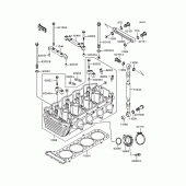 Схема вузла: Головка циліндра для Kawasaki ZR1100 ZRX1100-II
