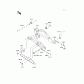 Схема вузла: Задній важіль (маятник) для Kawasaki KLX110 KLX110