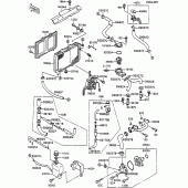 Схема узла: Радиатор (1/2)(zx600c-000001-011126) для Kawasaki ZX600 GPX600R