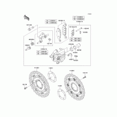Схема узла: Передний тормоз для Kawasaki EX650 Ninja 650