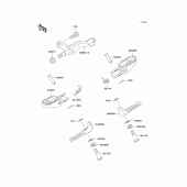 Схема узла: Подножки для Kawasaki KLX250 KLX250