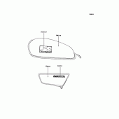 Схема узла: Наклейки (Белый) для Kawasaki BJ250 250TR