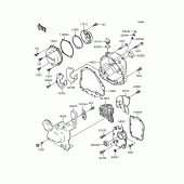Схема вузла: Кришка двигуна для Kawasaki ZR750 Zephyr