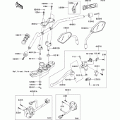 Схема вузла: Кермо & Пульт управління кермовим для Kawasaki ZR750 Z750R ABS