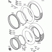 Схема вузла: Шина для Kawasaki VN1500 VN-15 SE