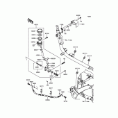 Схема узла: Задний тормозной цилиндр для Kawasaki VN900 Vulcan 900 Classic