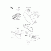 Схема вузла: Інформаційні наклейки для Kawasaki KL250 KLR250