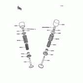 Схема вузла: Клапани для Kawasaki ZX400 Z400FII