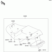 Схема узла: Сиденье для Kawasaki ZG1400 1400GTR ABS