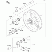Схема узла: Ступица переднего колеса для Kawasaki ZX1100 ZZ-R1100