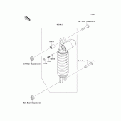 Схема вузла: Задній амортизатор для Kawasaki ZR1000 Z1000