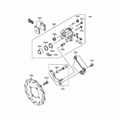 Схема вузла: Заднє гальмо для Kawasaki BR125 Z125 Pro