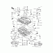 Схема узла: Картер двигателя (1/2) для Kawasaki KLE500