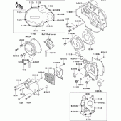 Схема вузла: Engine cover(s) до Kawasaki ZX1100 ZZ-R1100