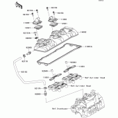 Схема вузла: Клапанна кришка для Kawasaki ZX636 Ninja ZX-6R ABS