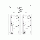 Схема вузла: Вилка передньої осі для Kawasaki ZX1000 Ninja ZX-10R