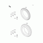 Схема узла: Шины для Kawasaki ZX600 Ninja ZX-6RR