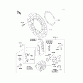 Схема вузла: Переднє гальмо для Kawasaki VN1500 Vulcan 1500 Nomad Fi