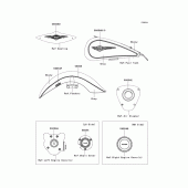 Схема вузла: Decals(ebony/gray)(dbf) для Kawasaki VN1700 VN1700 Classic Tourer ABS