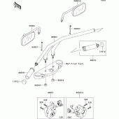 Схема вузла: Кермо & Пульт управління кермовим для Kawasaki VN1500 VN1500 Mean Streak