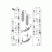 Схема вузла: Вилка передньої осі для Kawasaki KLX140 KLX140