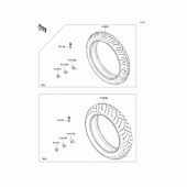 Схема вузла: Колеса (Шини) для Kawasaki EX400 Ninja 400R