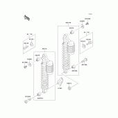 Схема узла: Подвеска/задний амортизатор для Kawasaki ZR750 Zephyr