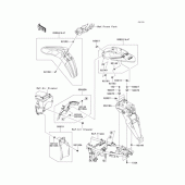 Схема вузла: Крило для Kawasaki KLX250 D-Tracker X