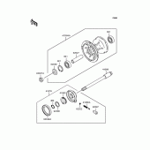 Схема узла: Ступица переднего колеса для Kawasaki KLX250 KLX250SR