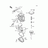Схема вузла: Комплектуючі карбюратора (ZR250-B1/B1A/B2) для Kawasaki ZR250 Balius-II