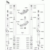 Схема вузла: Вилка передньої осі для Kawasaki ZR750 Z750